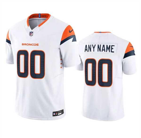 Mens Denver Broncos Active Player Custom White 2024 F.U.S.E. Vapor Limited Football Stitched Jersey